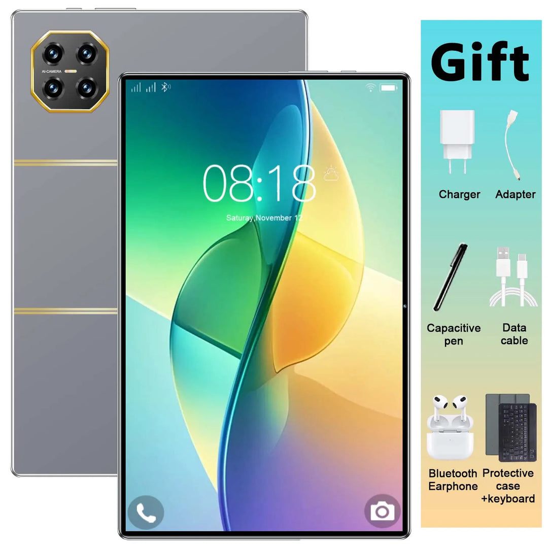 Nueva Tablet 5G WiFi Android 13 2026, 10 Núcleos, 16GB de RAM, 1TB de ROM, Batería de Gran Capacidad de 20000mAh, Cámara Dual de 16MP+32MP, Tablet Ligera para Niños, Aprendizaje, Juegos para Adultos, Viajes, Regalo de Vac