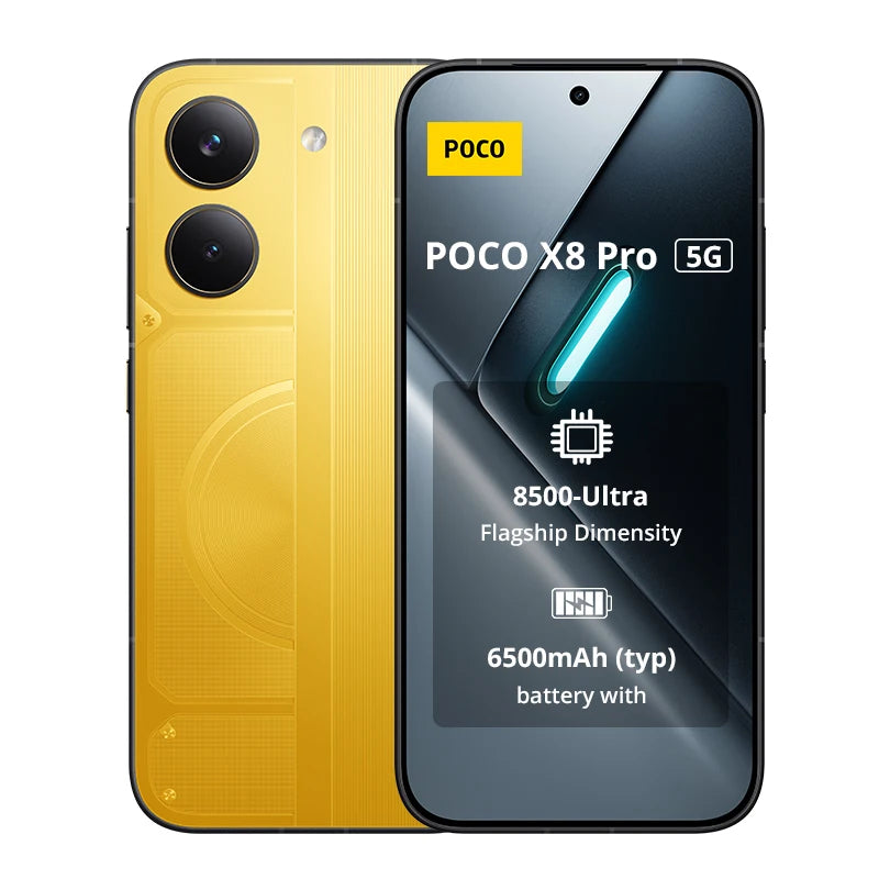 POCO X8 Pro Versión Global, batería súper de 6500mAh, pantalla AMOLED de 6,59" a 120Hz, cámara de 50MP, NFC, Dimensity 8500-Ultra, smartphone con Android 14