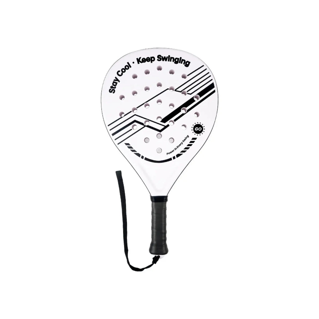 Raqueta de Pádel con Superficie de Fibra de Carbono y Núcleo de Espuma EVA Memory Flex, Raquetas de Tenis de Pádel Ligeras