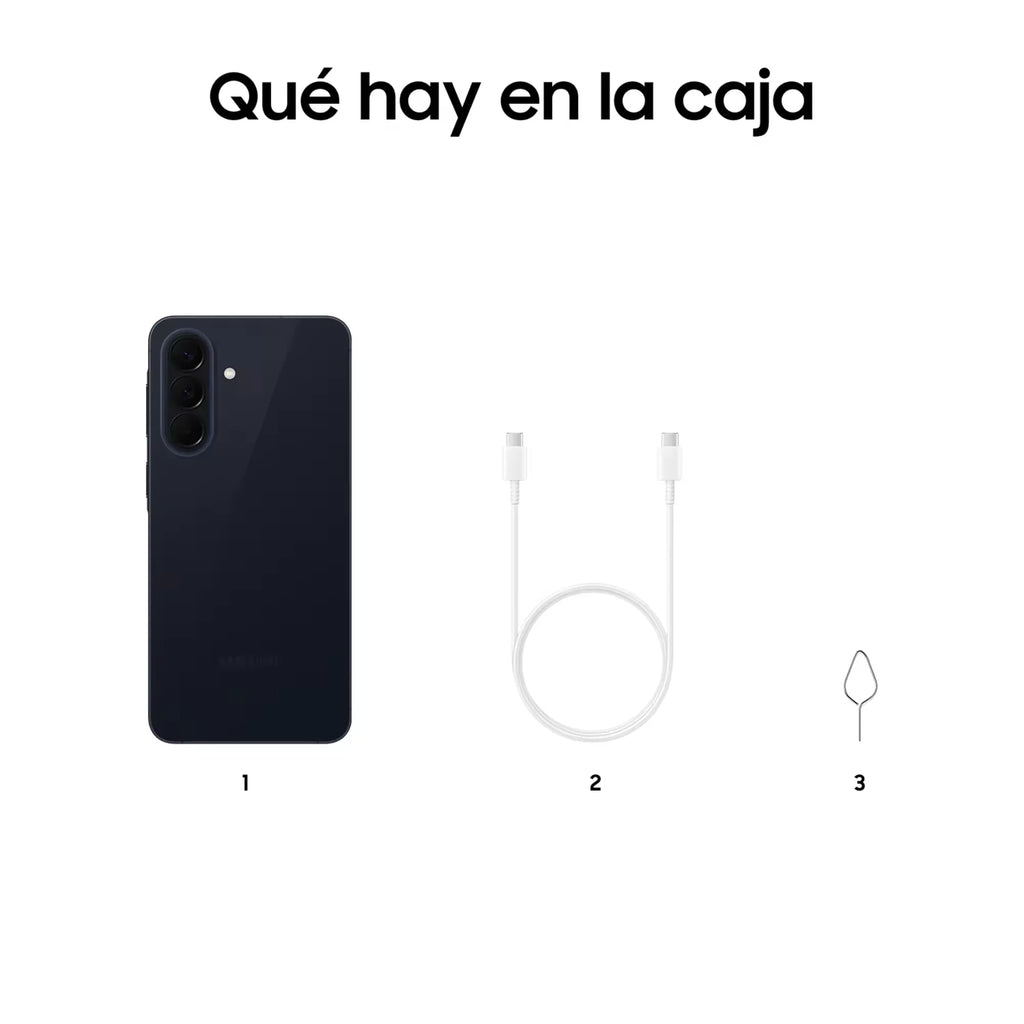 Smartphone Samsung Galaxy A57 5G con IA, pantalla Super AMOLED de 6,7" a 120 Hz, batería de 5000 mAh, carga rápida de 25 W, procesador Exynos 1680, cámara gran angular de 50 MP, IP68 y NFC.