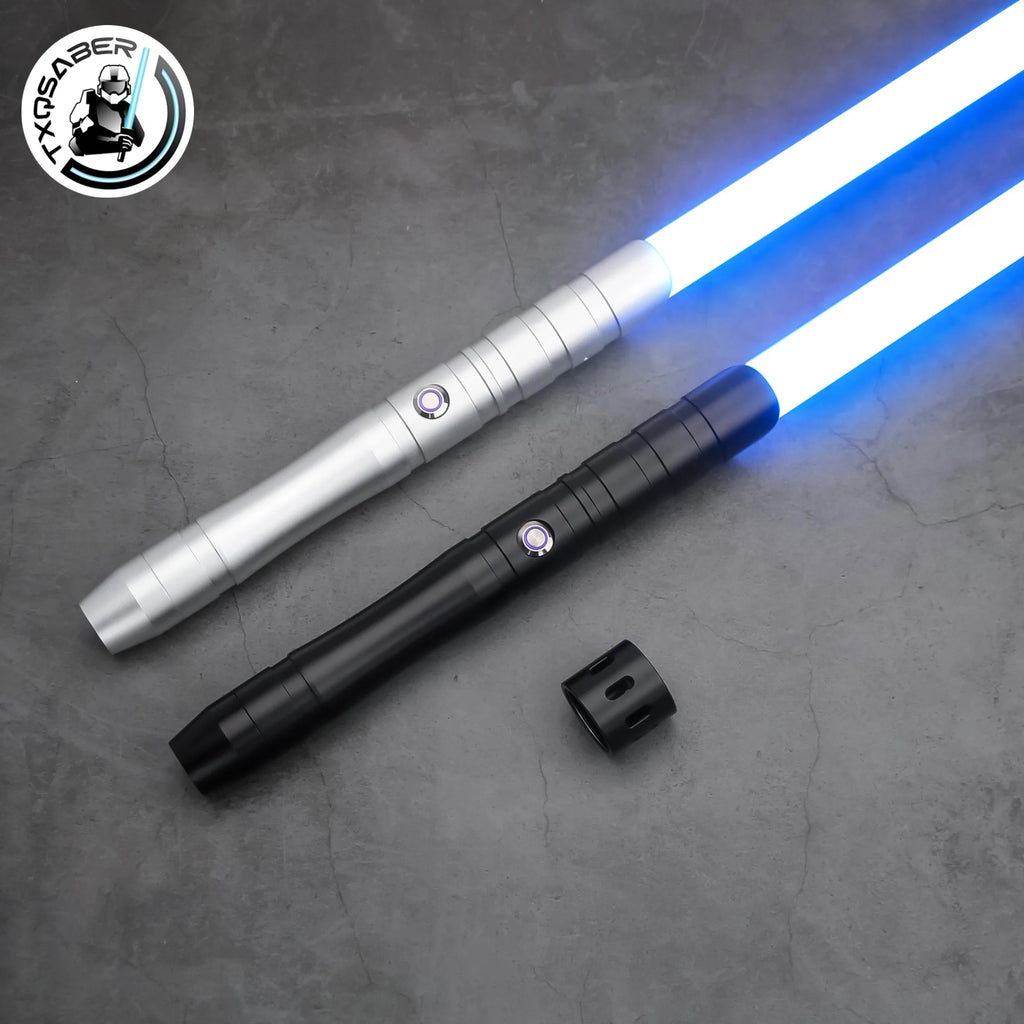 TXQSABER Double Heavy Dueling Lightsaber Smooth Swing Sword Metal Hilt with Strap Blaster Force Jedi Training Cosplay Kids