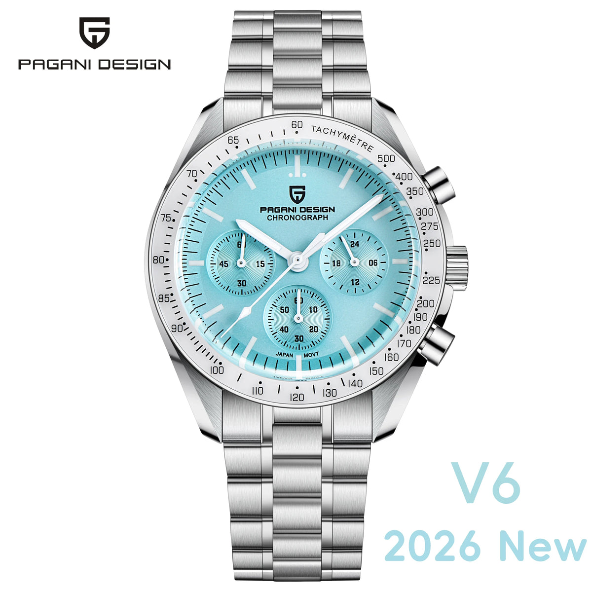 2026 New PAGANI DESIGN Planetary Series Saturn Light Tan Luxury Quartz Watch Men Speed Sport Chronograph AR Sapphire crystal Wristwatch Men  Locally Shipped in the EU