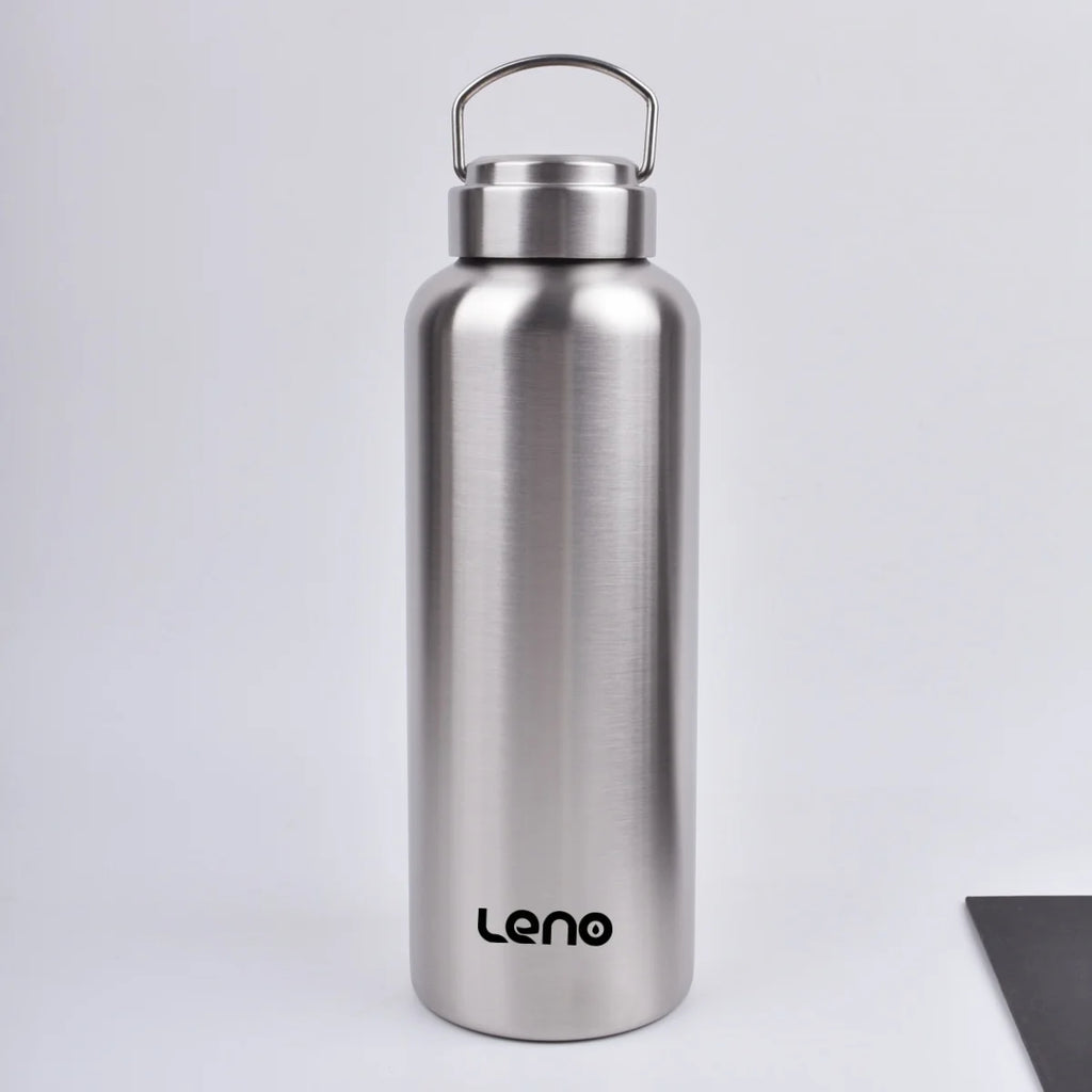 Botella de agua deportiva de acero inoxidable de gran capacidad, taza de agua resistente de una sola capa, botella de metal, artículos para beber, para acampar, deportes, gimnasio, 1 ud.