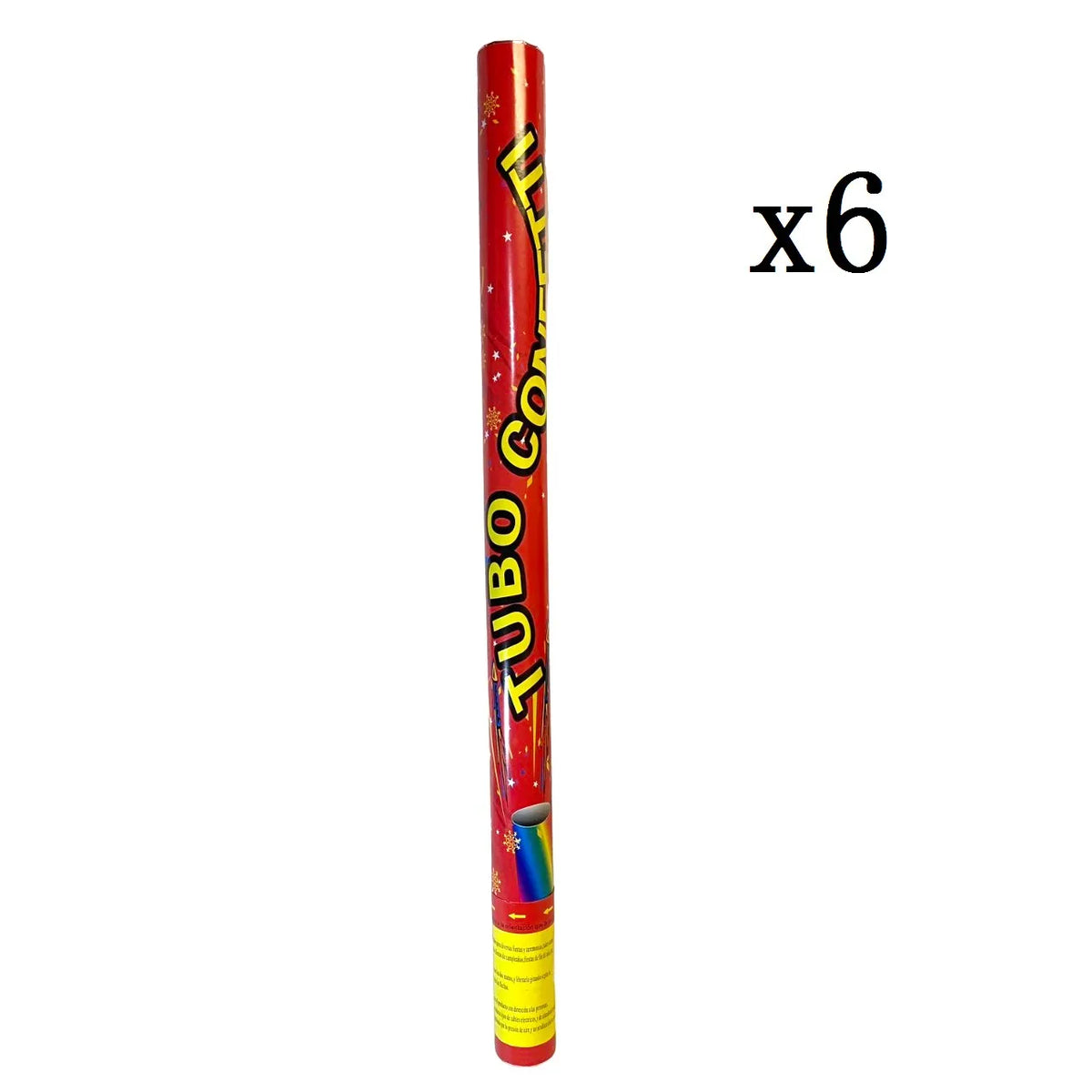 Maxia Market Cañón de confeti Tubo Confetti para fiesta celebraciones multicolor metal metalico 27 - 77 cm