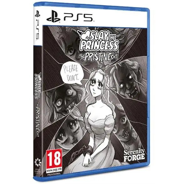Slay the Princess: The Pristine Cut - PS5 Game - First Physical Edition, psychological horror with unique black and white art, over a dozen endings, and expanded content for immersive storytelling, perfect for narrative game