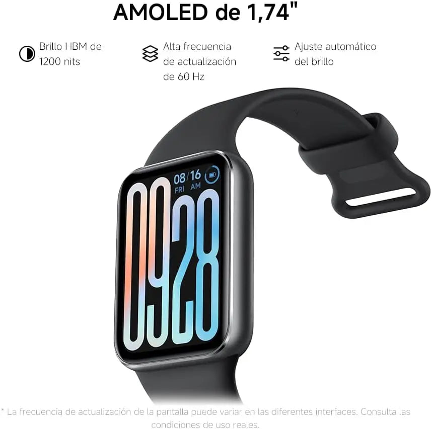 Xiaomi Smart Band 9 Pro 1.74" AMOLED Smartwatch with GPS, Bluetooth 5.4, 150+ Sports Modes, Heart Rate & SpO₂ Monitoring, 21 Days Battery Life, Compatible with Android, Available in Black and Silver.