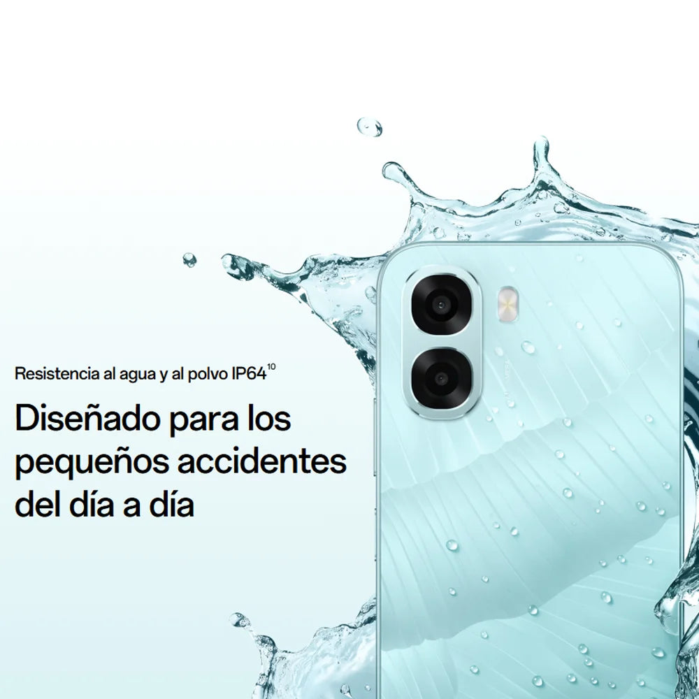 Smartphone OPPO A6X 5G, LCD de 6,75" 120Hz, MediaTek Dimensity 6300, cámara de 50MP, batería de 6100mAh, IP64, NFC, Android, Dual SIM, opciones de 4GB/128GB o 6GB/256GB disponibles, perfecto para el uso diario y juegos.