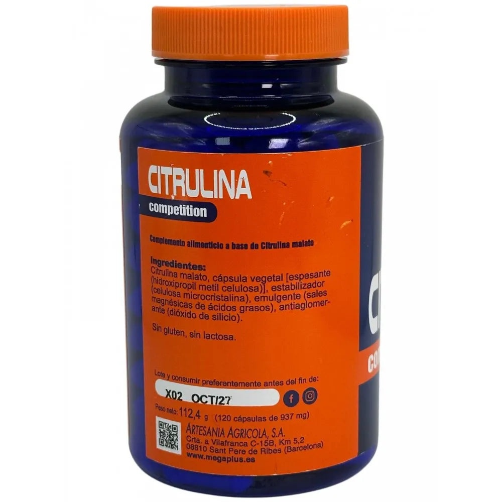 Citrulina Malato Competition 750mg 120 cápsulas de Megaplus