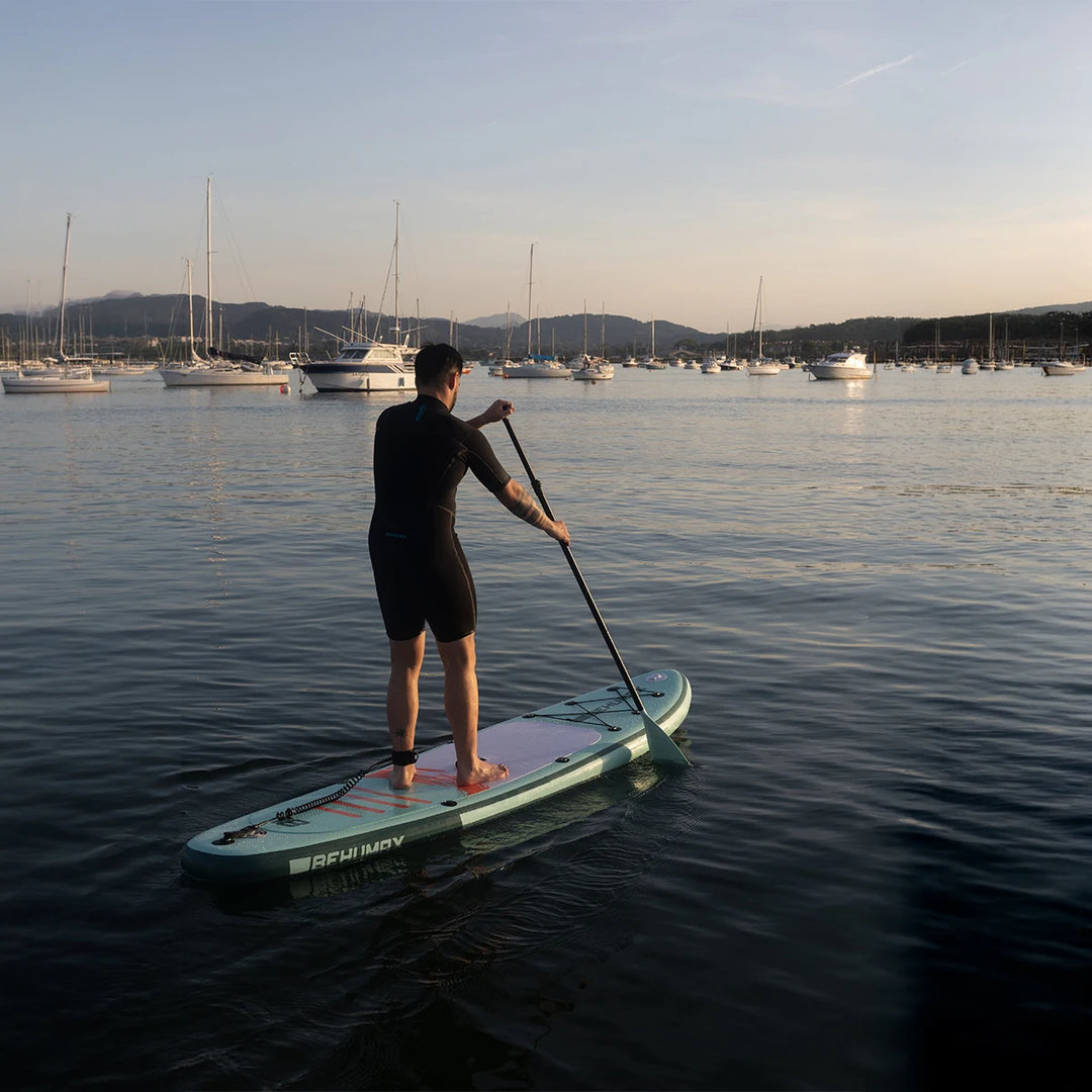 BEHUMAX - Tablas paddle surf hinchable Mint 10 -  Sirocco 10 , All Round PVC doble capa Dropstitch ligera 7.5kg con quillas y remo y mochila