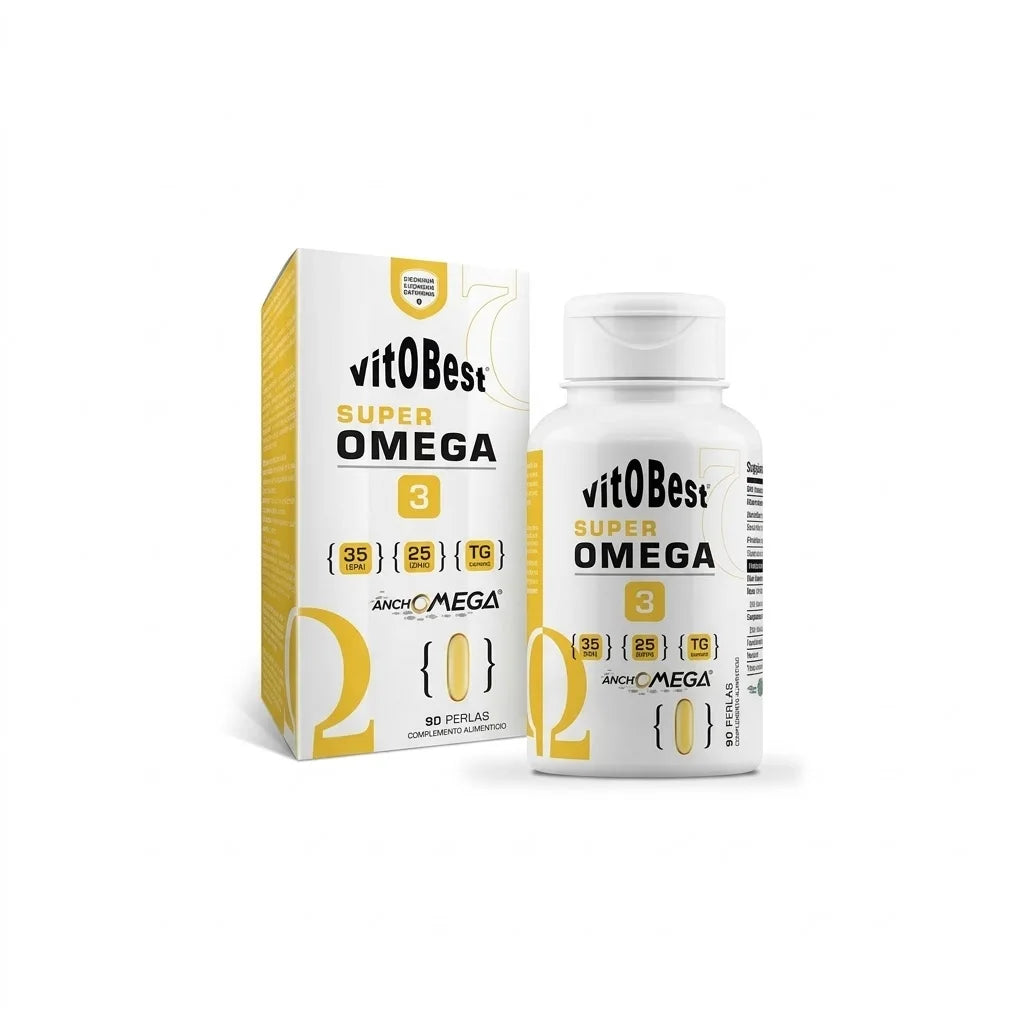 Vitobest Super Omega 3 90 perlas - Concentración Premium de EPA y DHA (TG) - Certificación de Pureza IFOS 5 Estrellas - Modulación Inflamatoria de Alta Intensidad y Soporte Cognitivo