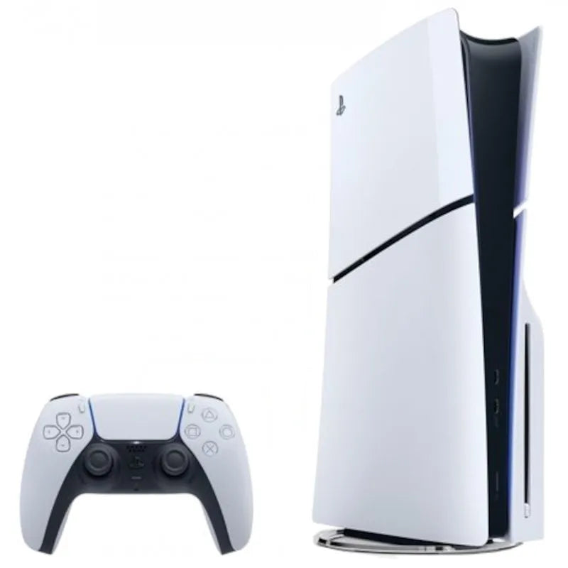 Sony PlayStation 5 Slim 1TB with Blu-ray Drive - Next-gen gaming console with 4K graphics, immersive 3D audio, ultra-fast SSD for rapid load times, and backward compatibility with PS4 games.