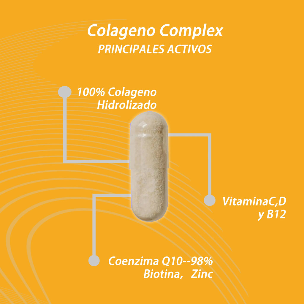 PRIMAL ASSAULT | Colágeno Ácido Hialurónico - Hidrolizado + Biotina + Q10 - Piel Cartílago - Vit C D B12 y Zinc - Collagen Complex - 60 Cápsulas