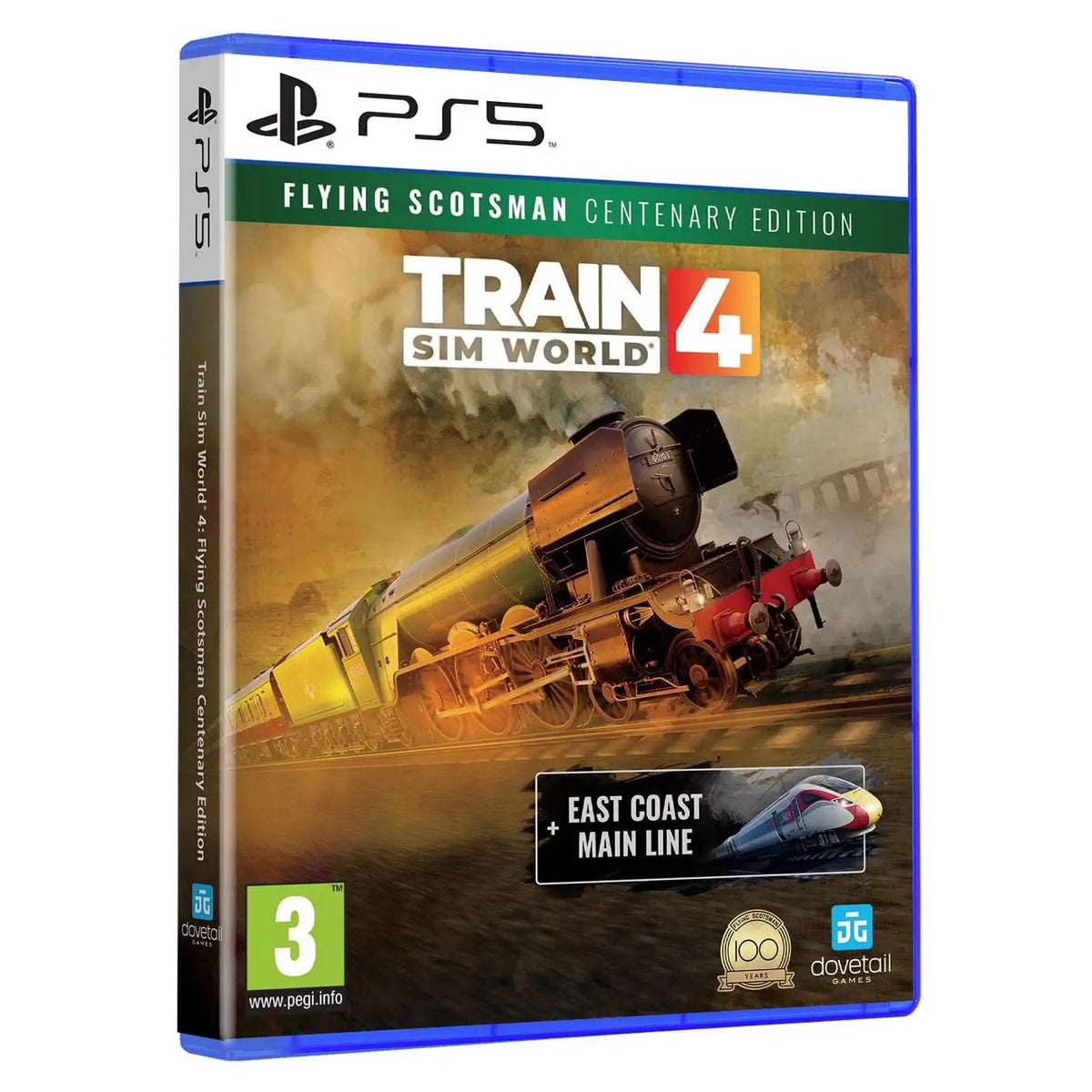 Train Sim World 4 Flying Scotsman Centenary Edition - Playstation 5 - Sealed in Spain - Simulation Game - CE Certified - Compatible with PS5 - Perfect for ages 3-4 - HDMI Input - Play video games with immersive train experien