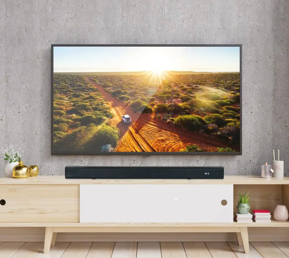 Metronic 477591 Barra de Sonido Bluetooth 5.3 para PC o TV, 90W, Estereo 2.0, Tomas Audio TV, USB, AUX, óptica, Montaje Mural, Mando a Distancia