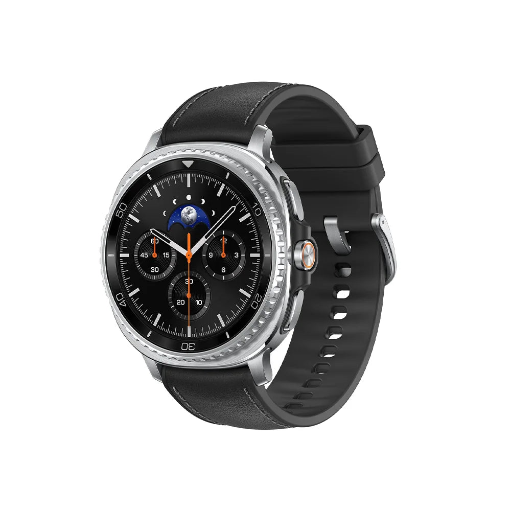 Samsung Galaxy Watch8 Classic 46 mm Bluetooth SM-L500 con correa híbrida, reloj inteligente compatible con Android, cuenta con procesador de 3 nm, asistente de salud, GPS de doble frecuencia, 5ATM + IP68 y batería de 445 mAh para hasta 30 horas.