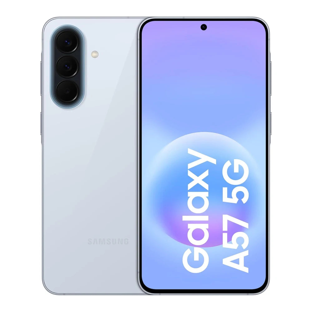 Samsung Galaxy A57 5G, 256 GB, smartphone fino con IA, 8 GB de RAM, triple cámara de 50 MP, batería de 5000 mAh para 2 días de uso, resistente al agua IP68, pantalla Super AMOLED de 6,7 pulgadas, versión europea.
