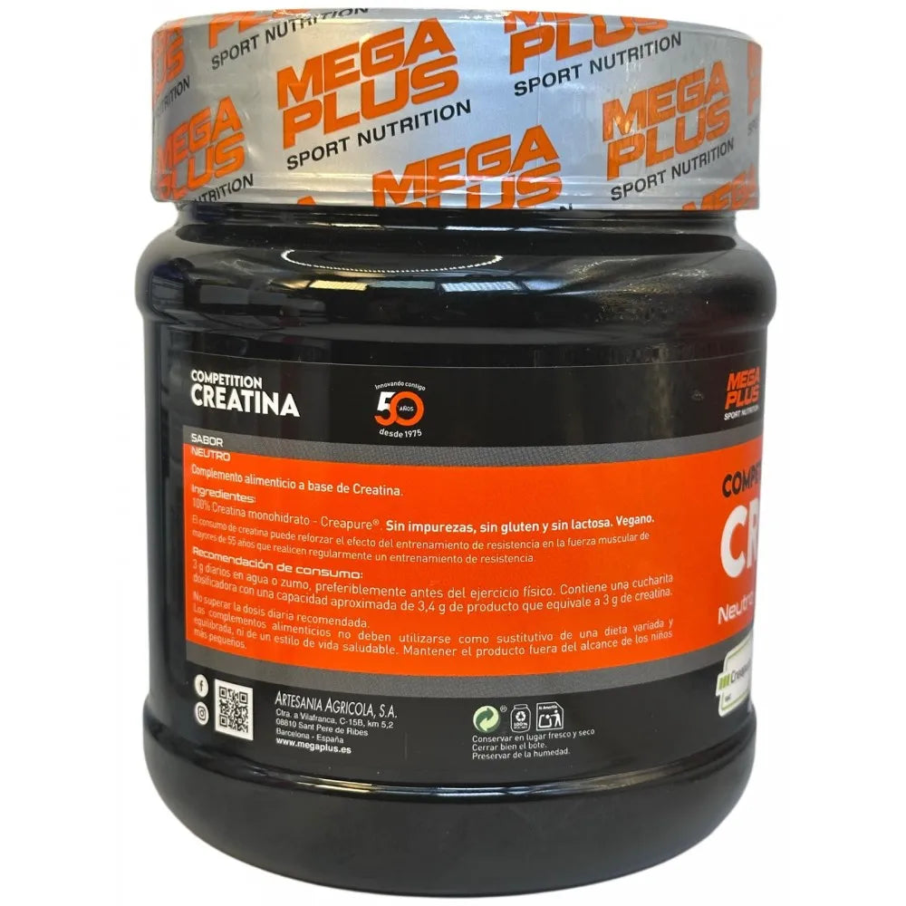 Creatina (CREAPURE®) 300gr sabor neutro serie competition de MEGAPLUS