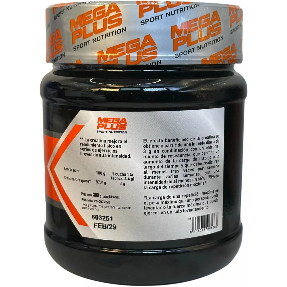 Creatina (CREAPURE®) 300gr sabor neutro serie competition de MEGAPLUS