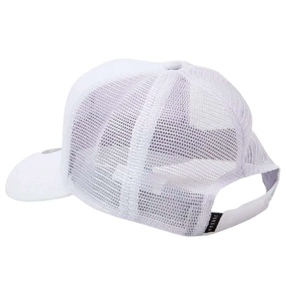 Gorra tipo trucker Nike Jordan Jam con Jumpman metálico 9A0928 001 blanca
