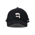 Gorra Karl Lagerfeld con avatar de Karl engomado, color negro