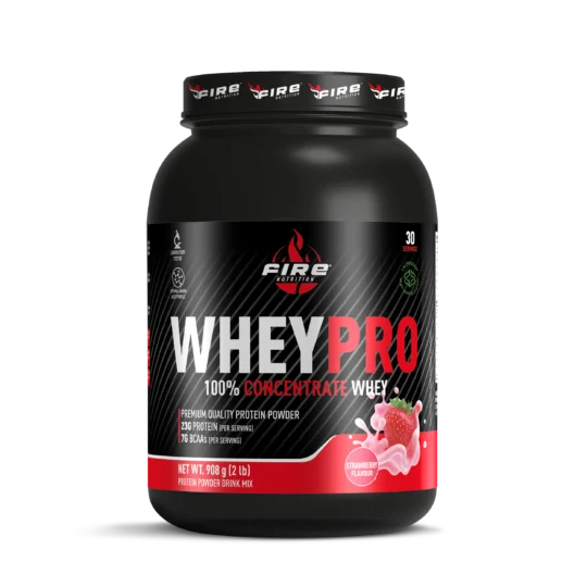 Proteína  Whey Pro Fire Nutrition. Proteína Concentrada de Suero 908 g Sabor Chocokit – 22 g de Proteína y 6,7 g de BCAA por Servicio