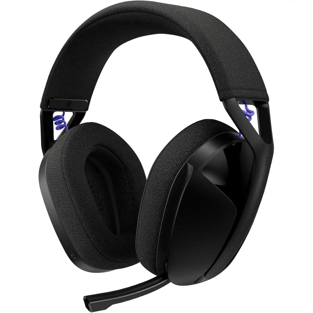 Auriculares inalámbricos para juegos Logitech G321 Lightspeed negros con Bluetooth 5.2, transductores de 40 mm, 20 horas de duración de batería, diseño ligero, micrófono con función de silencio abatible para PC, PS5 y Nintendo Switch.
