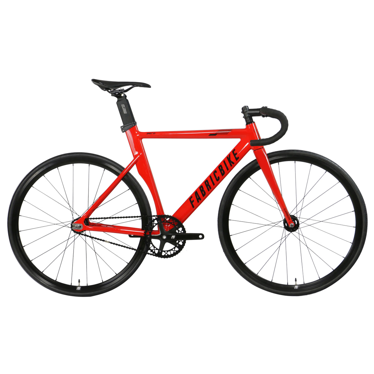 Bicicleta de piñón fijo FabricBike Aero, Fixie, monomarcha, cuadro de aluminio y horquilla de carbono, ruedas de 28", 5 colores, 3 tallas, 7,95 kg (talla M).