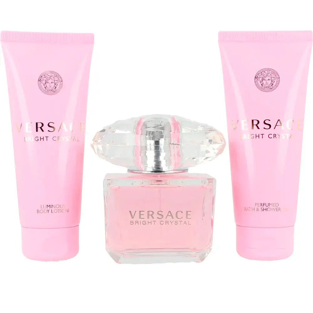 VERSACE - Bright Crystal - 90ml EDT+Locion + Gel + Nec.