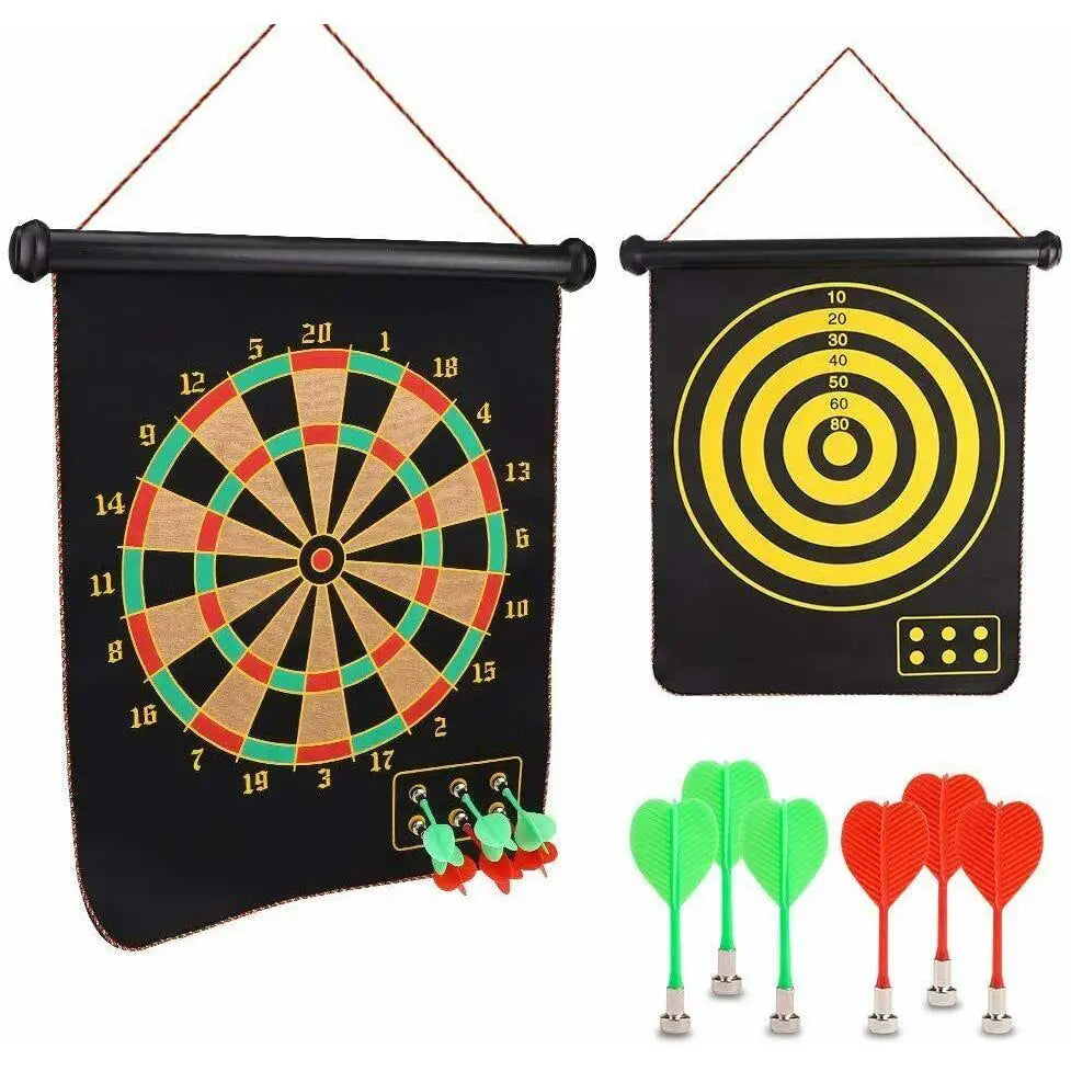 Double-sided magnetic dart board with darts children adult office family leisure indoor maxia market