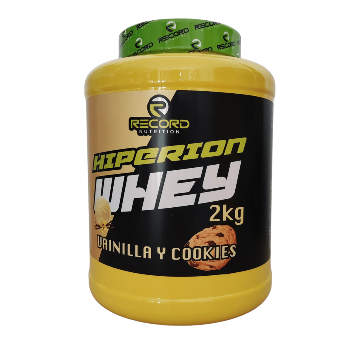 Hiperion whey 2000g en cuatro deliciosos sabores, plátano&cookies, chocolate&cookies, fresa&cookies,vainilla&cookies