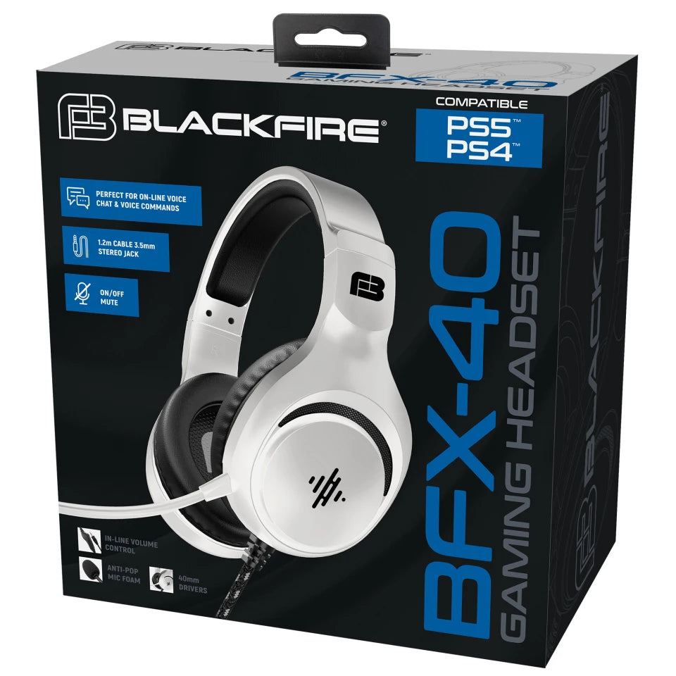 Blackfire wired stereo headphones gaming headset bfx-40 for ps5 and ps4