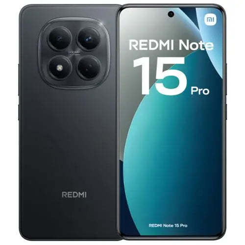 Xiaomi Redmi Note 15 Pro Smartphone with 8GB RAM and 256GB Storage, 6.83" AMOLED Display, 200MP Camera, 6500mAh Battery, 45W Turbo Charging, IP65 Waterproof, Android, Dual SIM, Black - New with 3-Year Warranty.
