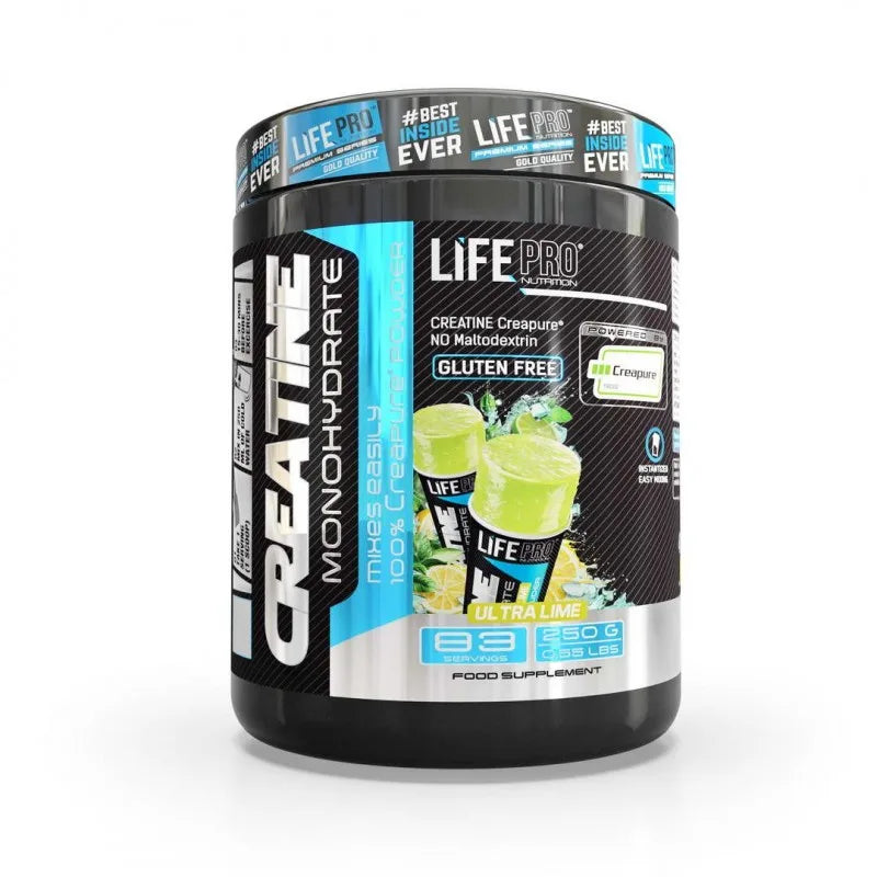 LIFE PRO NUTRITION CREATINE CREAPURE® 250G - Aumenta Fuerza y Rendimiento - Calidad Creapure Garantizada