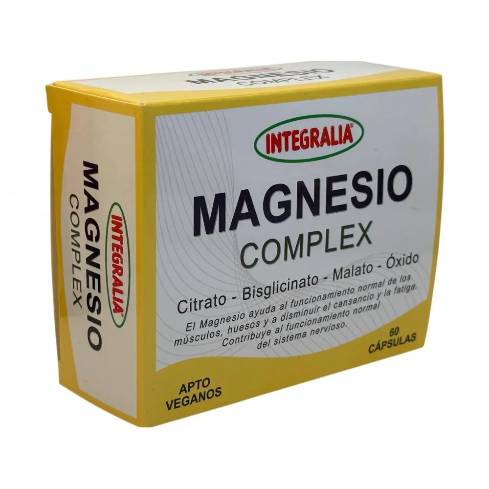MAGNESIO COMPLEX (Citrato-Bisglicinato-Malato-Oxido) 60 cápsulas de Integralia