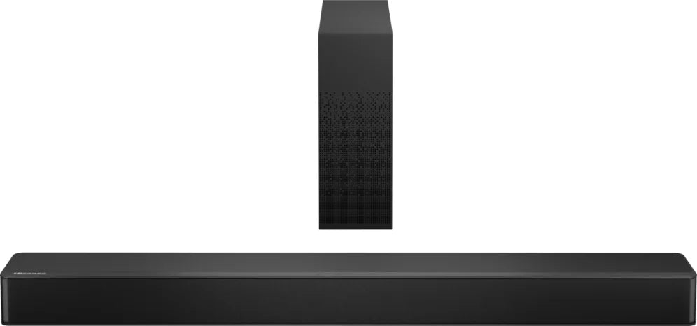 Hisense HS2100 Sound Bar 2.1 with Wireless Subwoofer, 240W, Dolby Digital, DTS Virtual:X, Bluetooth 5.3, HDMI ARC, ideal for home cinema with deep bass and multiple EQ modes.