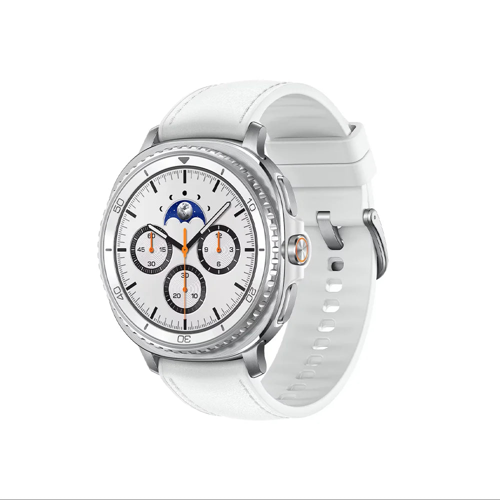 Samsung Galaxy Watch8 Classic 46 mm Bluetooth SM-L500 con correa híbrida, reloj inteligente compatible con Android, cuenta con procesador de 3 nm, asistente de salud, GPS de doble frecuencia, 5ATM + IP68 y batería de 445 mAh para hasta 30 horas.