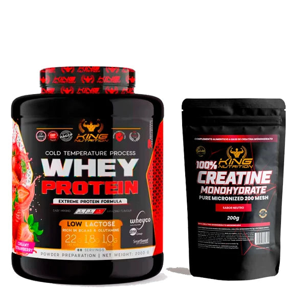 King Nutrition Whey Protein 2kg Proteina Concentrada + 200g de creatine monohydrate