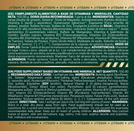 Multivitaminas - MuscleFit │60 cápsulas│Vitaminas y Minerales