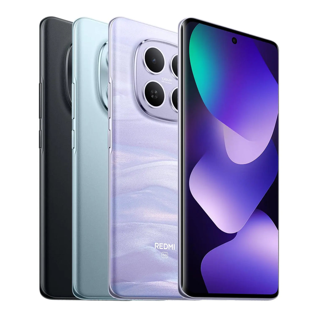 Xiaomi Redmi Note 15 5G smartphone with Snapdragon 6 Gen 3, 8GB RAM, 256GB storage, 6.77" AMOLED display, 108MP camera, 5520mAh battery, IP65 water and dust resistance, ideal for seamless performance and vivid visuals.