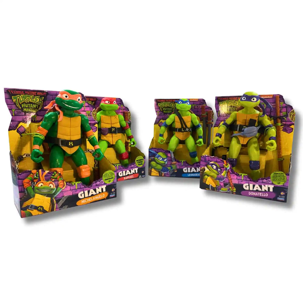 Paquete de 4 figuras gigantes de las famosas Tortugas Ninja de 30 cm