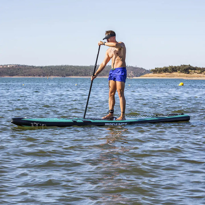 BEHUMAX - Tabla Paddle Surf Be Wave Race 14 inflable Dropstitch 18 PSI con remo aluminio y bomba doble acción