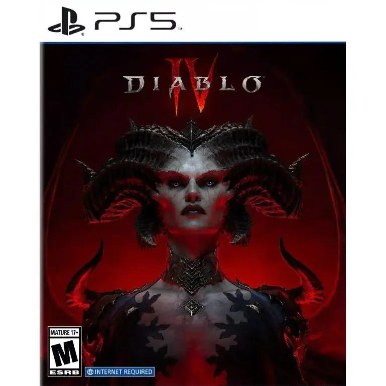 Diablo IV (4) PS5 Reino Unido: videojuego de rol de acción con audio y texto en italiano, que requiere conexión a internet, ambientado en un vasto mundo abierto de Santuario con la jugabilidad clásica de Diablo y gráficos de alta fidelidad.
