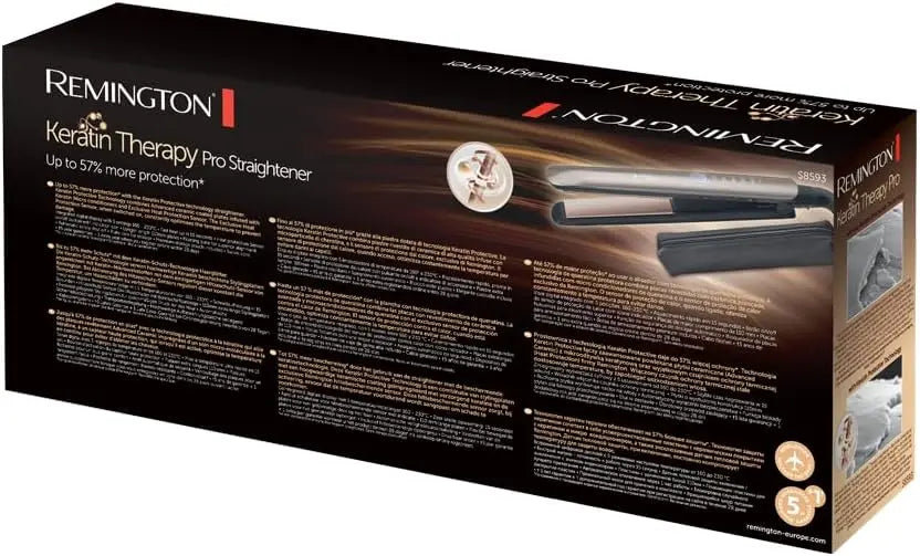 Plancha para el Pelo Remington Keratin Therapy Pro S8590/ Gris