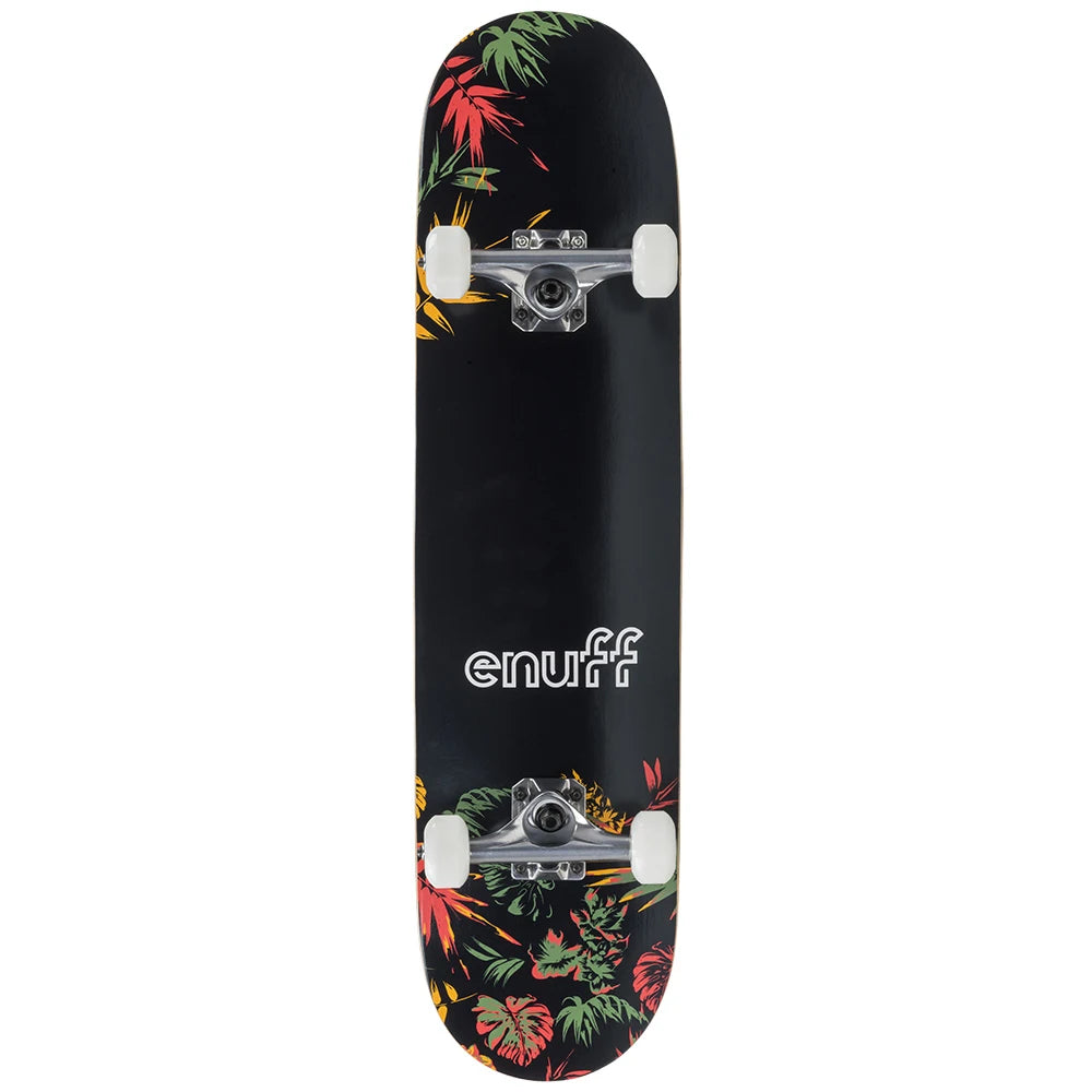 Monopatín Enuff Skateboards Floral Naranja 7.75 - Tablero de Arce - Ruedas 53mm