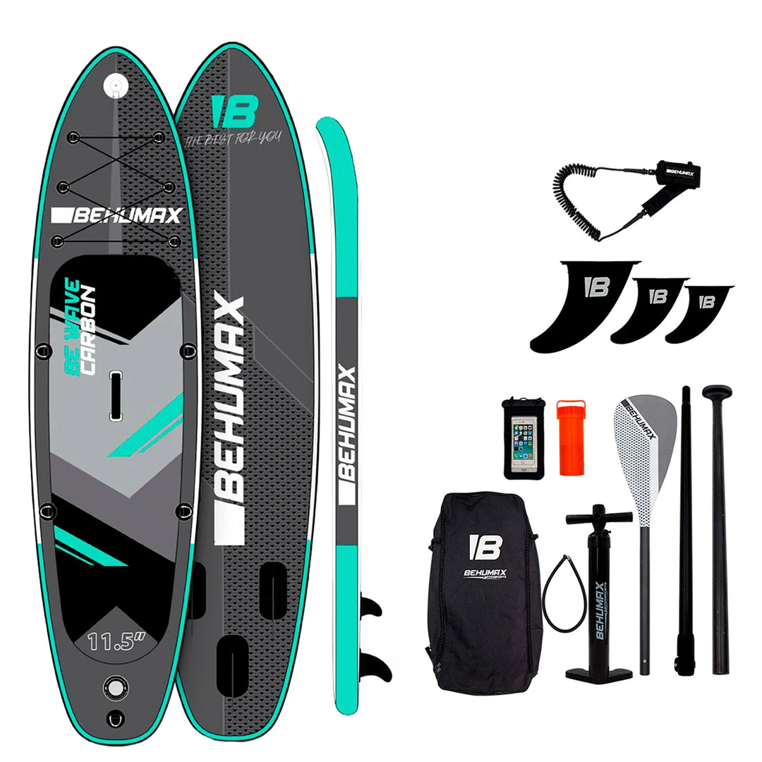 BEHUMAX - Tablas de Paddle Surf Be Wave Carbon construcción Dropstitch alta densidad resistente y estable