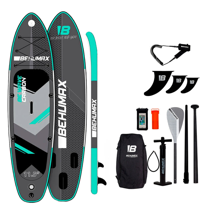BEHUMAX - Tablas de Paddle Surf Be Wave Carbon construcción Dropstitch alta densidad resistente y estable