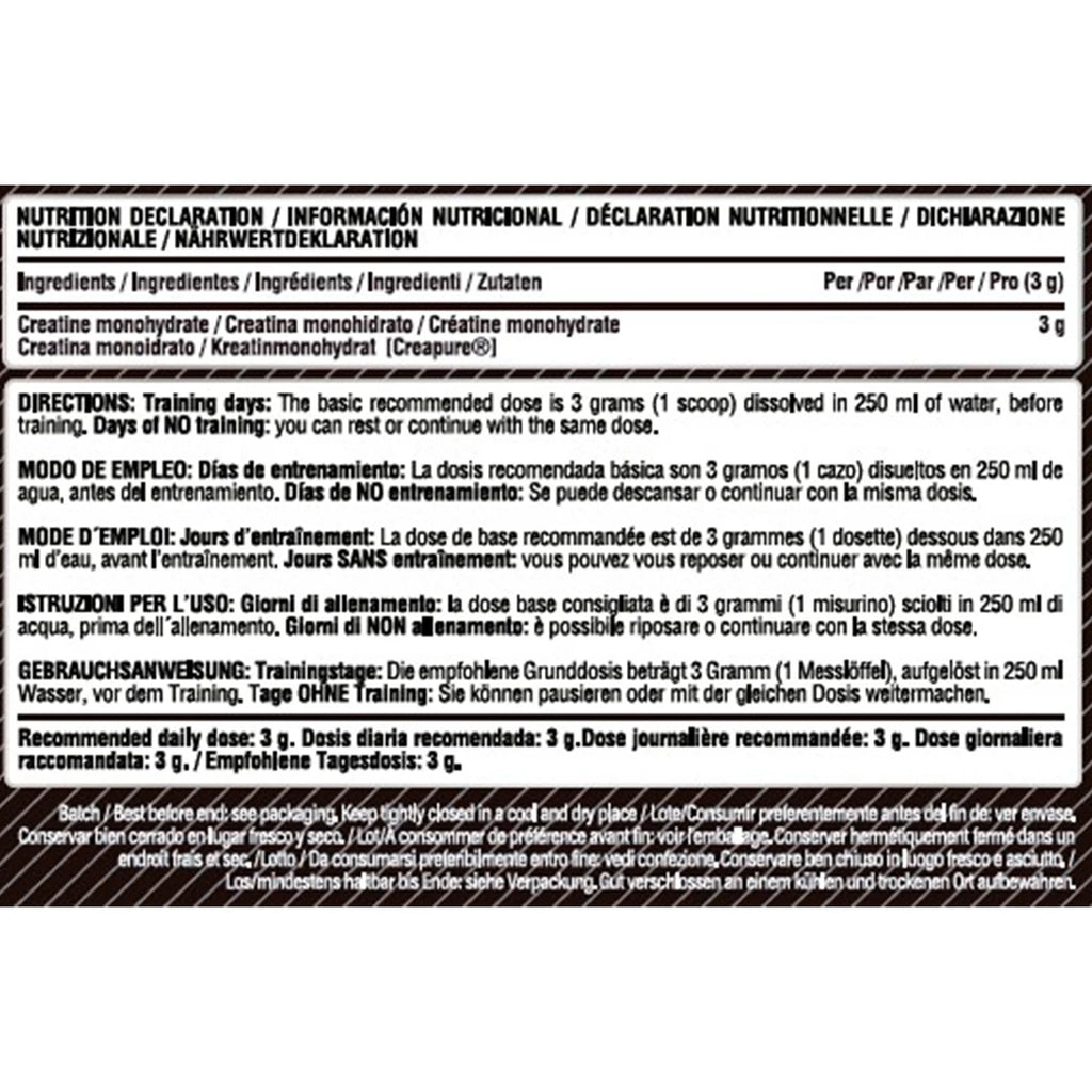 LIFE PRO NUTRITION CREATINE CREAPURE® 650G UNFLAVOURED - Creatina Pureza Creapure Certificada - Fuerza y Potencia Muscular