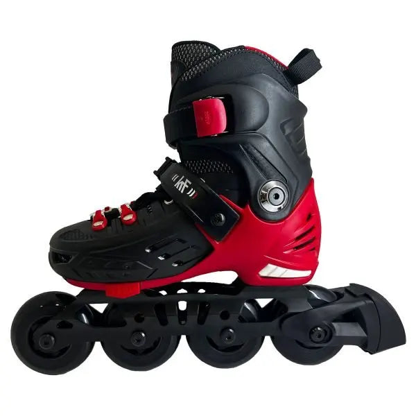 KRF PATÍN FREESKATE AJUSTABLE HARD FIRST BLACK/RED