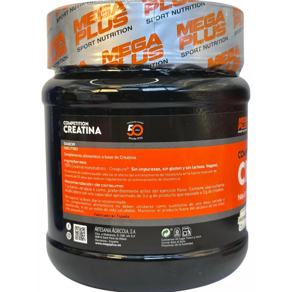 Creatina (CREAPURE®) 300gr sabor neutro serie competition de MEGAPLUS