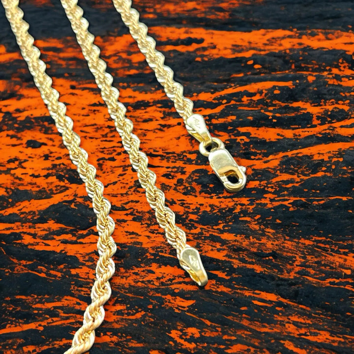 Mrc Collar Cordón Salomónico 3.50 mm 45 cm Oro 18 Kilates, con certificado de calidad
